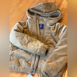 Boys GAP Sherpa Lined Corduroy hooded Jacket